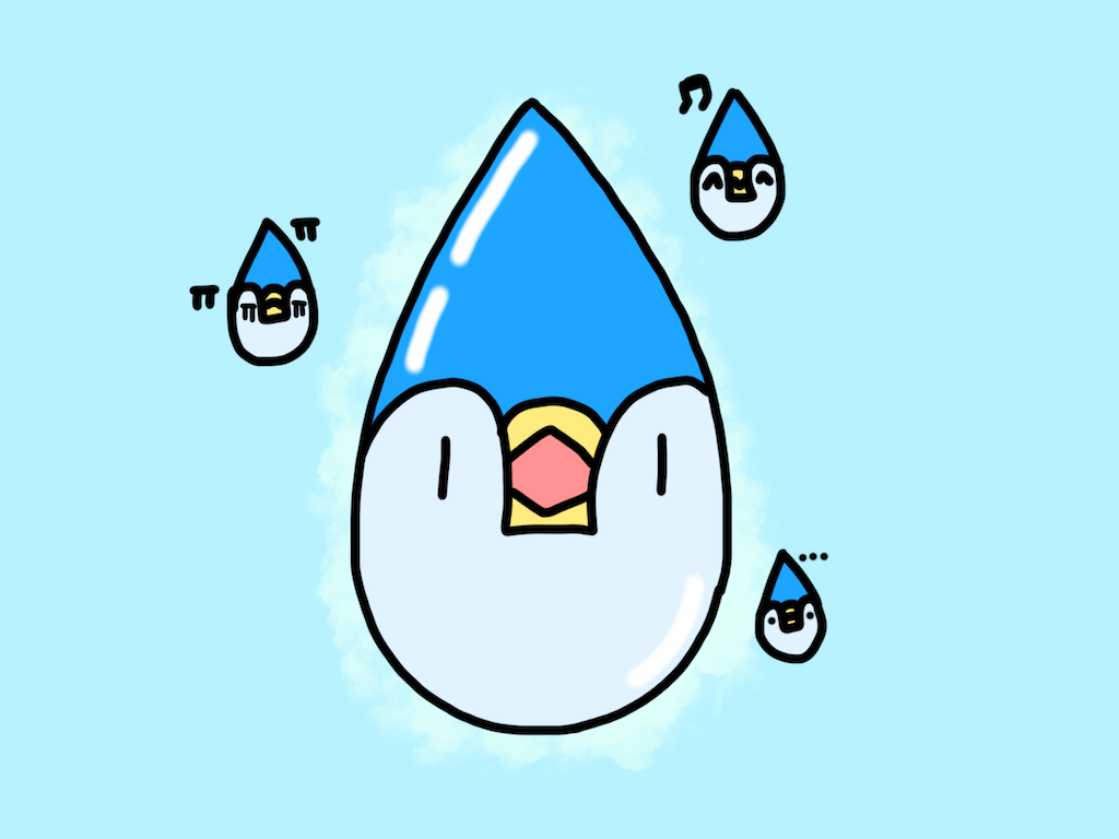 물방울 펭귀니 아이콘